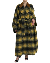 Dolce & Gabbana Yellow Checkered Long Sleeve Coat Jacket -   -  Dolce & Gabbana.